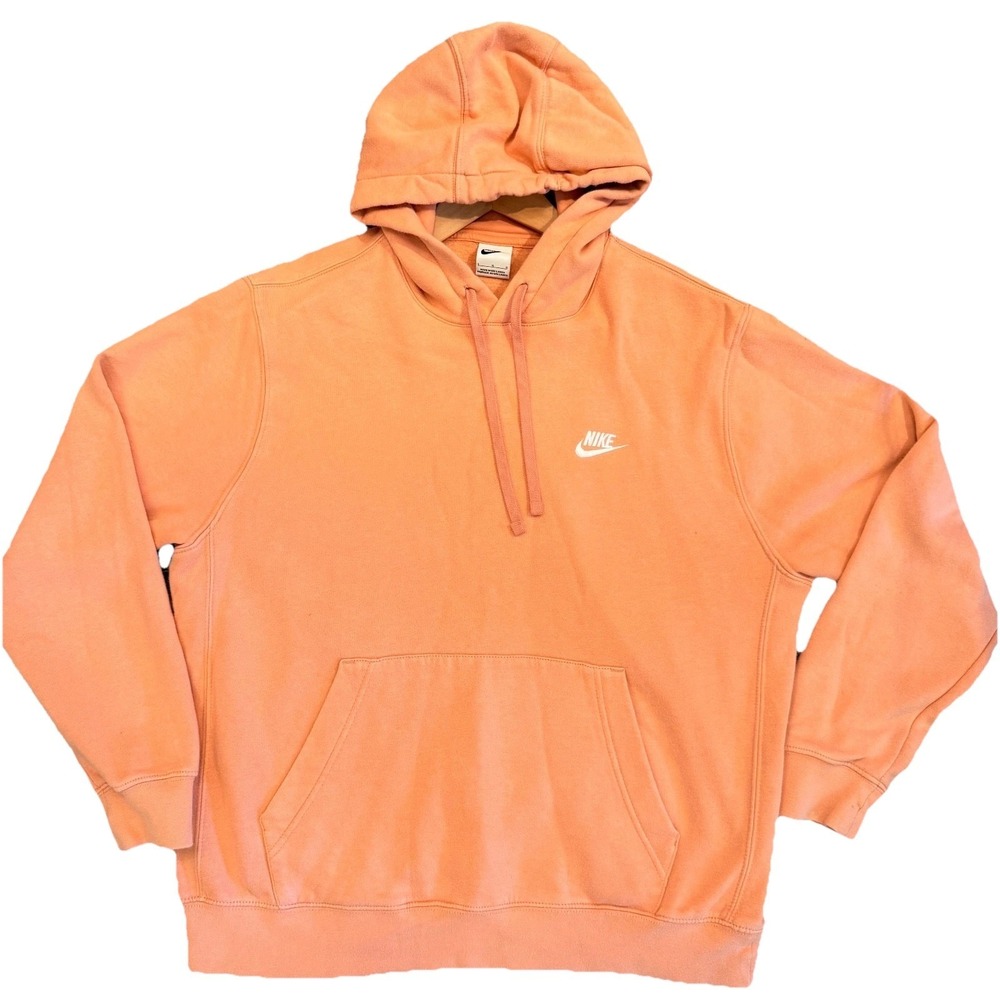 Nike Sportswear Hoodie Sweater Women Size L Pink Hooded Swoosh Logo Activewear - Picture 7 of 9